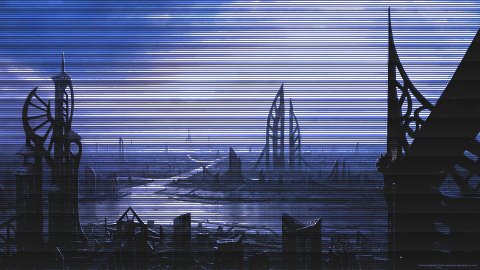 Mal Agua cityscape on the holo.